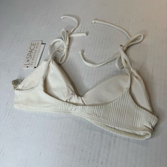 L*Space Pointelle Rib Daisy Top in Cream NWT Size Small - Picture 4 of 5